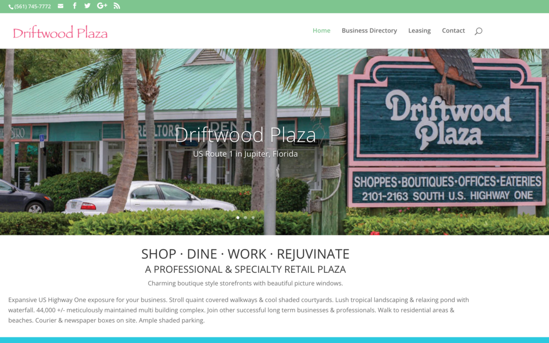 Driftwood Plaza Launches New Website